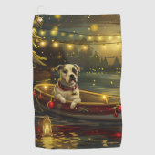 American Staffordshire kerstvakantie Golfhanddoek (Voorkant)