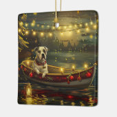 American Staffordshire kerstvakantie Keramisch Ornament (Links)