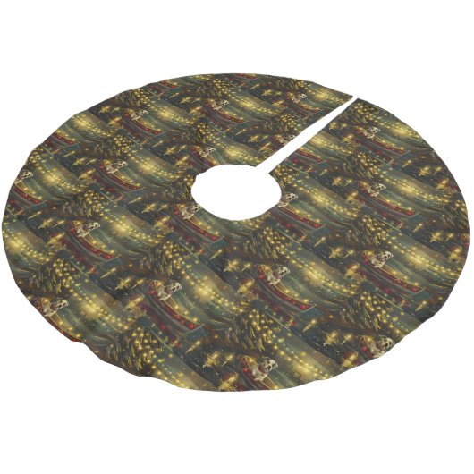 American Staffordshire kerstvakantie Kerstboom Rok (Gekanteld)