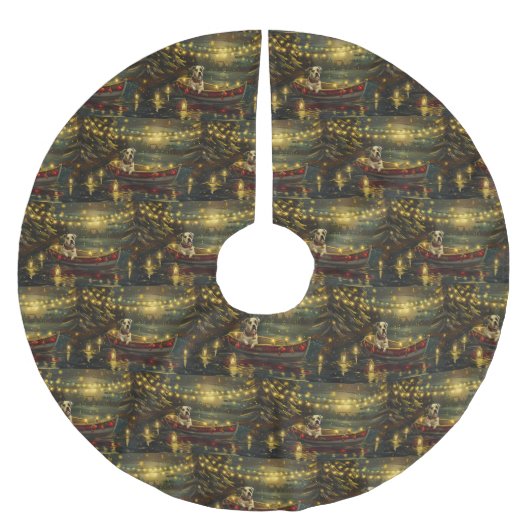 American Staffordshire kerstvakantie Kerstboom Rok (Voorkant)