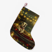 American Staffordshire kerstvakantie Kleine Kerstsok (Voorkant (Hangend))