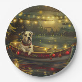 American Staffordshire kerstvakantie Papieren Bordje (Voorkant)