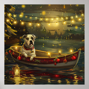American Staffordshire kerstvakantie Poster