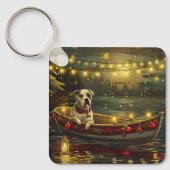 American Staffordshire kerstvakantie Sleutelhanger (Voorkant)