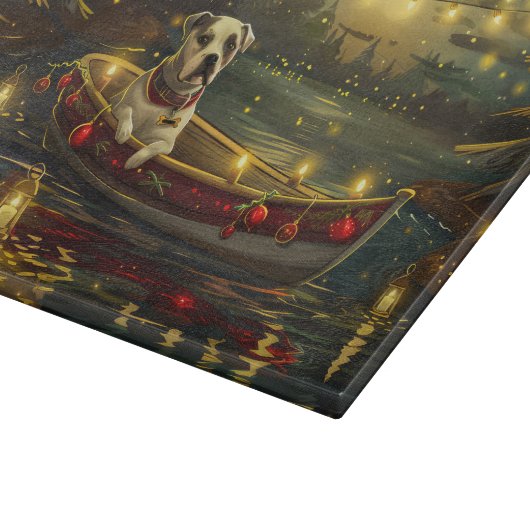 American Staffordshire kerstvakantie Snijplank (Hoek)