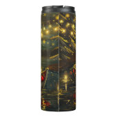 American Staffordshire kerstvakantie Thermosbeker (Achterkant)