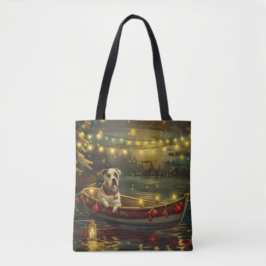 American Staffordshire kerstvakantie Tote Bag (Voorkant)
