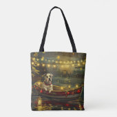 American Staffordshire kerstvakantie Tote Bag (Achterkant)