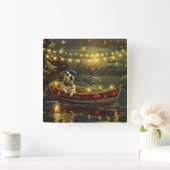 American Staffordshire kerstvakantie Vierkante Klok (Huis)