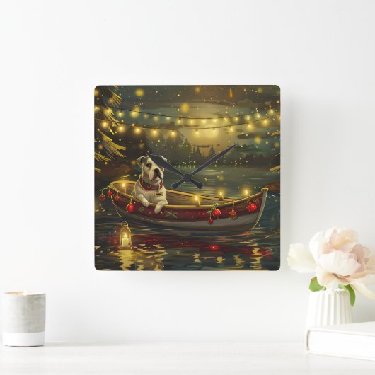 American Staffordshire kerstvakantie Vierkante Klok (Huis)