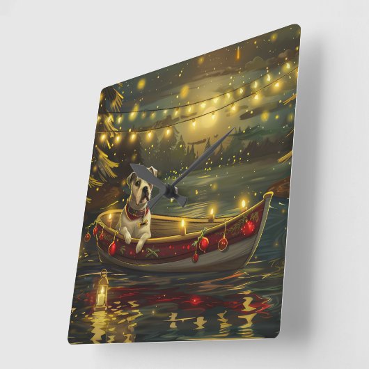 American Staffordshire kerstvakantie Vierkante Klok (Hoek)