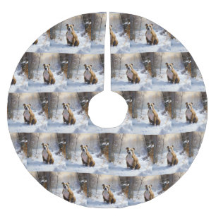 American Staffordshire liet het sneeuwKerstmis Kerstboom Rok