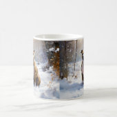 American Staffordshire liet het sneeuwKerstmis Koffiemok (Center)