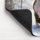 American Staffordshire liet het sneeuwKerstmis Muismat (Hoek)