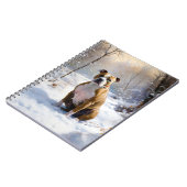 American Staffordshire liet het sneeuwKerstmis Notitieboek (Linkerzijde)