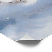 American Staffordshire liet het sneeuwKerstmis Perfect Poster (Hoek)