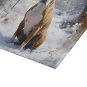 American Staffordshire liet het sneeuwKerstmis Snijplank (Hoek)