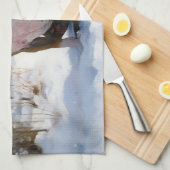 American Staffordshire liet het sneeuwKerstmis Theedoek (Quarter Fold)