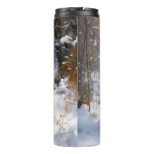 American Staffordshire liet het sneeuwKerstmis Thermosbeker (Achterkant)