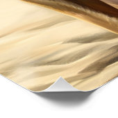 American Staffordshire on Beach,zomercadeau Perfect Poster (Hoek)