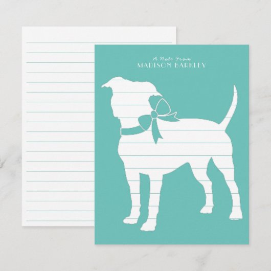 American Staffordshire Pit bull Dog Puppy Bedankkaart (Voorkant / Achterkant)