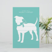 American Staffordshire Pit bull Dog Puppy Briefpapier (Staand voorkant)