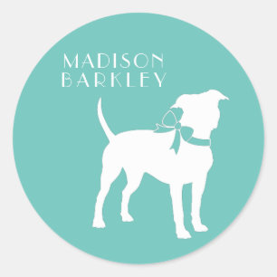 American Staffordshire Pit bull Dog Puppy Ronde Sticker