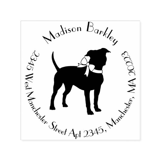 American Staffordshire Pit Bull Zelfinktende Stempel (Design)