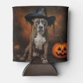 American Staffordshire Pompoenen Halloween Scary Blikjeskoeler (Voorkant)