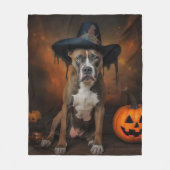 American Staffordshire Pompoenen Halloween Scary Fleece Deken (Voorkant)