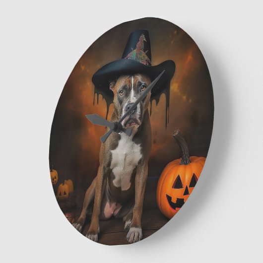 American Staffordshire Pompoenen Halloween Scary Grote Klok (Hoek)