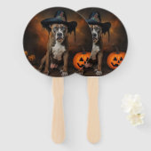 American Staffordshire Pompoenen Halloween Scary Handwaaier (Voorkant en achterkant)