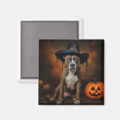 American Staffordshire Pompoenen Halloween Scary Magneet (Voorkant / Achterkant)