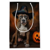 American Staffordshire Pompoenen Halloween Scary Medium Cadeauzakje (Voorkant)