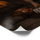 American Staffordshire Pompoenen Halloween Scary Perfect Poster (Hoek)