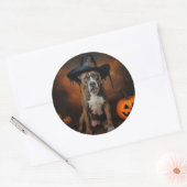 American Staffordshire Pompoenen Halloween Scary Ronde Sticker (Envelop)