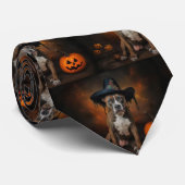 American Staffordshire Pompoenen Halloween Scary Stropdas (Opgerold)