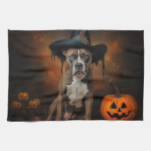American Staffordshire Pompoenen Halloween Scary Theedoek (Horizontaal)