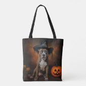 American Staffordshire Pompoenen Halloween Scary Tote Bag (Achterkant)
