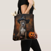 American Staffordshire Pompoenen Halloween Scary Tote Bag (Dichtbij)