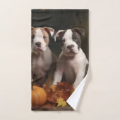 American Staffordshire Puppy Herfst Verrukking Bad Handdoek (Handdoek)