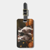 American Staffordshire Puppy Herfst Verrukking Bagagelabel (Voorkant verticaal)