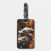 American Staffordshire Puppy Herfst Verrukking Bagagelabel (Achterkant verticaal)