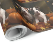 American Staffordshire Puppy Herfst Verrukking Cadeaupapier (Rol Hoek)