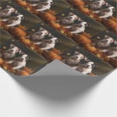 American Staffordshire Puppy Herfst Verrukking Cadeaupapier (Hoek)