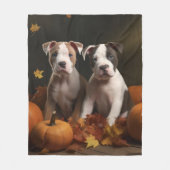 American Staffordshire Puppy Herfst Verrukking Fleece Deken (Voorkant)