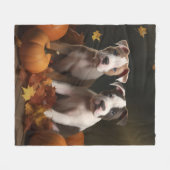 American Staffordshire Puppy Herfst Verrukking Fleece Deken (Voorkant (Horizontaal))