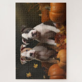 American Staffordshire Puppy Herfst Verrukking Legpuzzel (Verticaal)