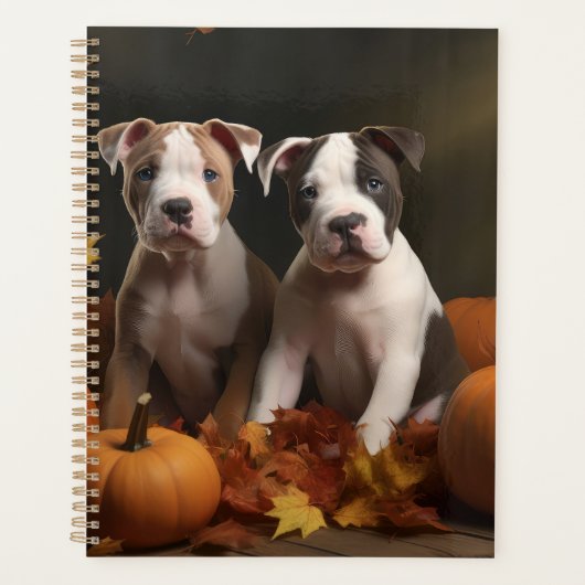 American Staffordshire Puppy Herfst Verrukking Planner (Voorkant)