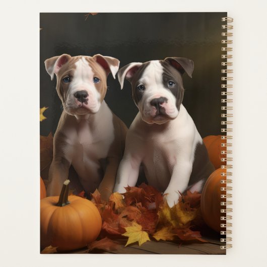 American Staffordshire Puppy Herfst Verrukking Planner (Achterkant)